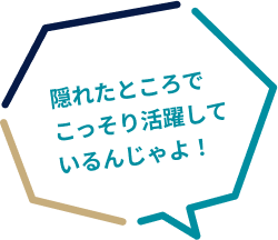 隠れたところでこっそり活躍しているんじゃよ!